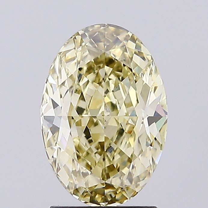 Loose Diamond - OVAL 2.56ct Fancy Gray Yellow VVS2: Loose Diamond - OVAL 2.56ct Fancy Gray Yellow VVS2 Source: This is a real non-mined Diamond that has been grown in a lab Shape: OVAL Carats: 2.56 Color: Fancy Gray Yellow Certification: IGI Video: