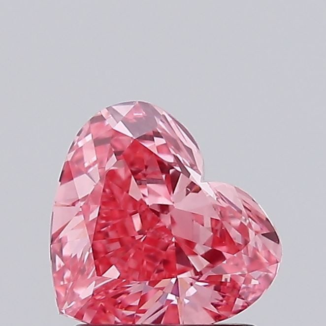 Loose Diamond - HEART 1.29ct Fancy Vivid Pink VS1: Loose Diamond - HEART 1.29ct Fancy Vivid Pink VS1 Source: This is a real non-mined Diamond that has been grown in a lab Shape: HEART Carats: 1.29 Color: Fancy Vivid Pink Certification: IGI Video: