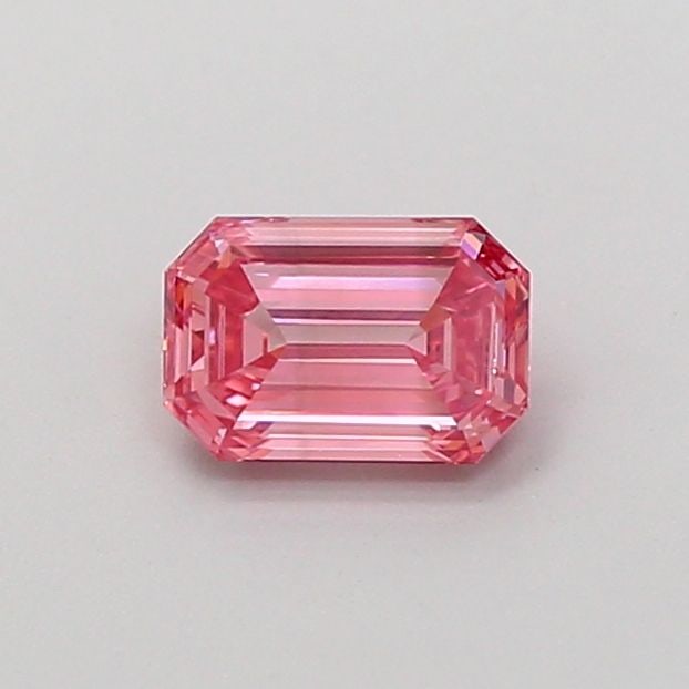 Loose Diamond - EMERALD 0.5ct Fancy Vivid Pink VS1: Loose Diamond - EMERALD 0.5ct Fancy Vivid Pink VS1 Source: This is a real non-mined Diamond that has been grown in a lab Shape: EMERALD Carats: 0.5 Color: Fancy Vivid Pink Certification: IGI Video: