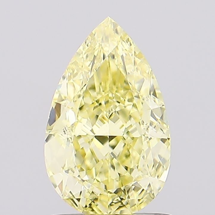 Loose Diamond - PEAR 1.3ct Fancy Intense Yellow VS1: Loose Diamond - PEAR 1.3ct Fancy Intense Yellow VS1 Source: This is a real non-mined Diamond that has been grown in a lab Shape: PEAR Carats: 1.3 Color: Fancy Intense Yellow Certification: IGI Video: