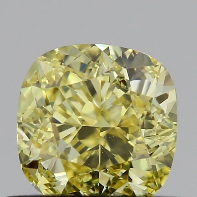 Loose Diamond - CUSHION MODIFIED 0.5ct Fancy Yellow VVS2: Loose Diamond - CUSHION MODIFIED 0.5ct Fancy Yellow VVS2 Source: This is a real non-mined Diamond that has been grown in a lab Shape: CUSHION MODIFIED Carats: 0.5 Color: Fancy Yellow Certification: IG