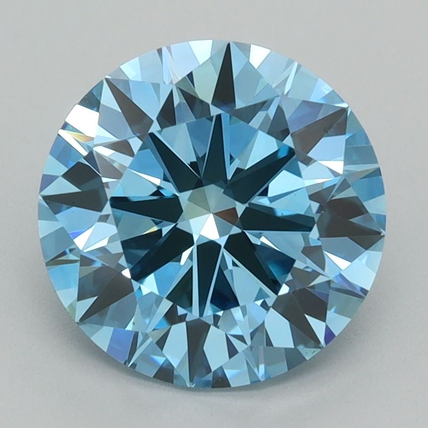 Ideal Loose Diamond - ROUND 2.75ct Fancy Vivid Blue VVS2: Ideal Loose Diamond - ROUND 2.75ct Fancy Vivid Blue VVS2 Source: This is a real non-mined Diamond that has been grown in a lab Shape: ROUND Carats: 2.75 Color: Fancy Vivid Blue Certification: IGI Vide