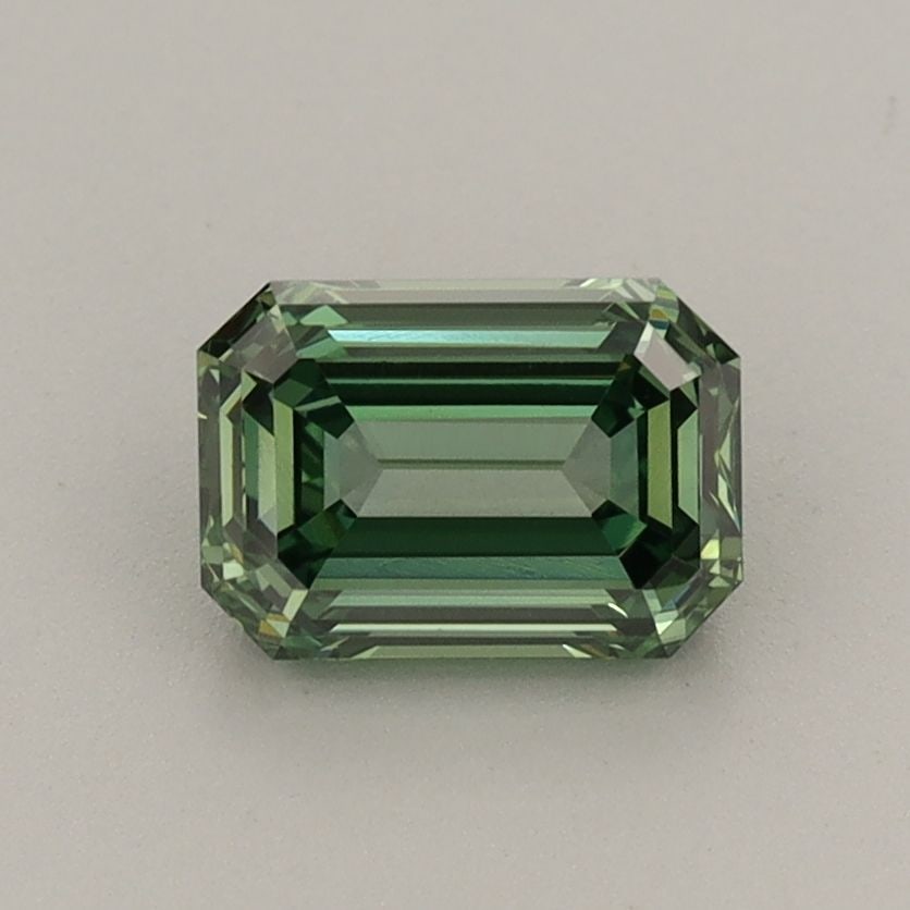 Loose Diamond - EMERALD 1.05ct Fancy Vivid Green VVS2: Loose Diamond - EMERALD 1.05ct Fancy Vivid Green VVS2 Source: This is a real non-mined Diamond that has been grown in a lab Shape: EMERALD Carats: 1.05 Color: Fancy Vivid Green Certification: IGI The 