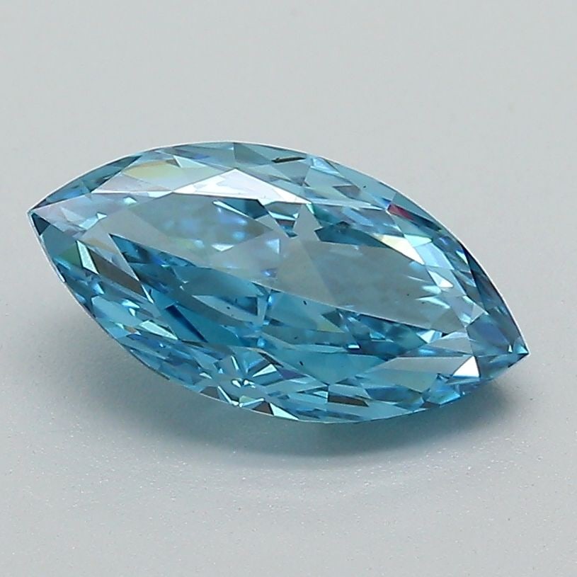 Loose Diamond - MARQUISE 1.48ct Fancy Vivid Blue VS1: Loose Diamond - MARQUISE 1.48ct Fancy Vivid Blue VS1 Source: This is a real non-mined Diamond that has been grown in a lab Shape: MARQUISE Carats: 1.48 Color: Fancy Vivid Blue Certification: IGI Video