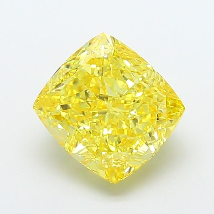 Loose Diamond - CUSHION MODIFIED 5.92ct Fancy Vivid Yellow VS1: Loose Diamond - CUSHION MODIFIED 5.92ct Fancy Vivid Yellow VS1 Source: This is a real non-mined Diamond that has been grown in a lab Shape: CUSHION MODIFIED Carats: 5.92 Color: Fancy Vivid Yellow Cert