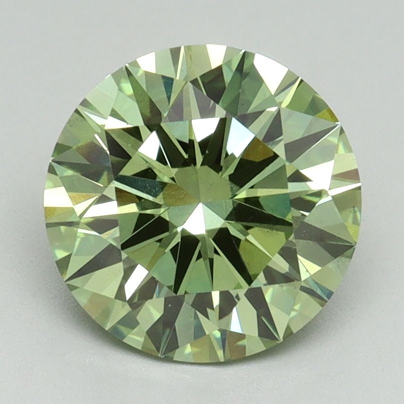 Loose Diamond - ROUND 2.25ct Fancy Vivid Green VS2: Loose Diamond - ROUND 2.25ct Fancy Vivid Green VS2 Source: This is a real non-mined Diamond that has been grown in a lab Shape: ROUND Carats: 2.25 Color: Fancy Vivid Green Certification: IGI Video: