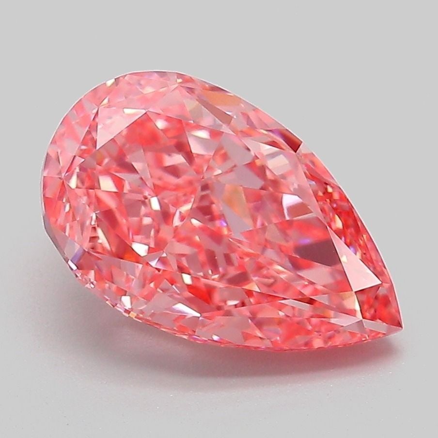 Loose Diamond - PEAR 3.1ct Fancy Vivid Pink VVS1: Loose Diamond - PEAR 3.1ct Fancy Vivid Pink VVS1 Source: This is a real non-mined Diamond that has been grown in a lab Shape: PEAR Carats: 3.1 Color: Fancy Vivid Pink Certification: IGI Video: