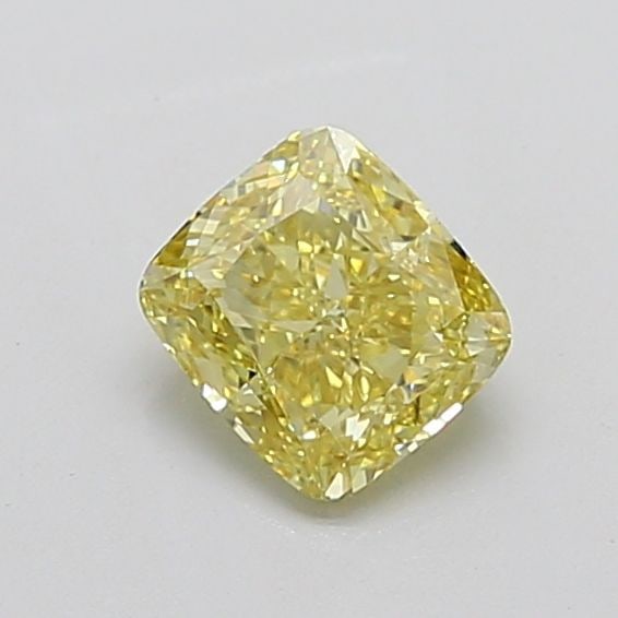 Loose Diamond - CUSHION MODIFIED 1.36ct Fancy Intense Yellow VS1: Loose Diamond - CUSHION MODIFIED 1.36ct Fancy Intense Yellow VS1 Source: This is a real non-mined Diamond that has been grown in a lab Shape: CUSHION MODIFIED Carats: 1.36 Color: Fancy Intense Yellow 