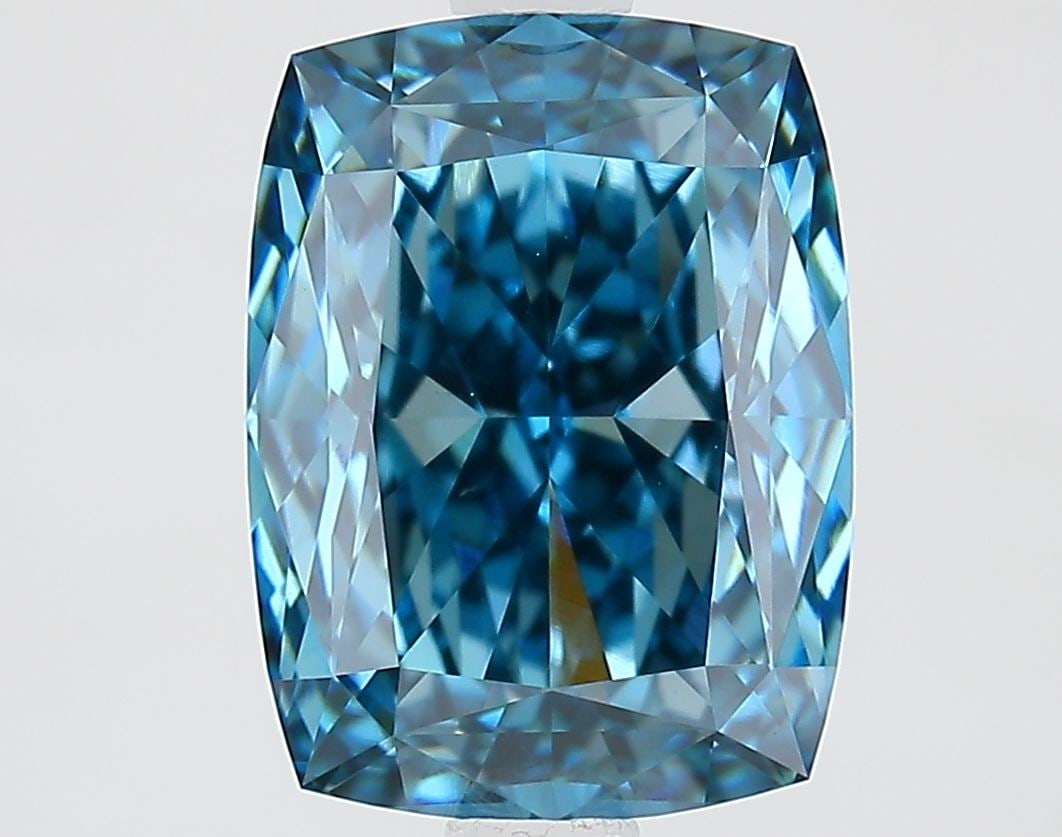 Loose Diamond - CUSHION MODIFIED 2.73ct Fancy Vivid Blue VS1: Loose Diamond - CUSHION MODIFIED 2.73ct Fancy Vivid Blue VS1 Source: This is a real non-mined Diamond that has been grown in a lab Shape: CUSHION MODIFIED Carats: 2.73 Color: Fancy Vivid Blue Certific