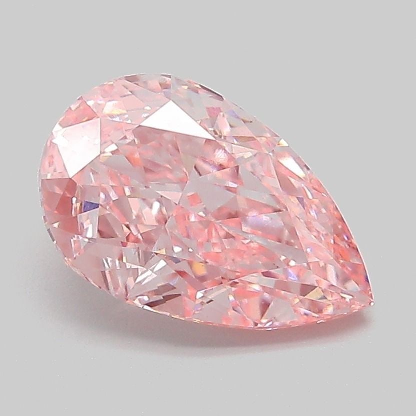 Loose Diamond - PEAR 2.06ct Fancy Vivid Pink VVS2: Loose Diamond - PEAR 2.06ct Fancy Vivid Pink VVS2 Source: This is a real non-mined Diamond that has been grown in a lab Shape: PEAR Carats: 2.06 Color: Fancy Vivid Pink Certification: IGI Video: