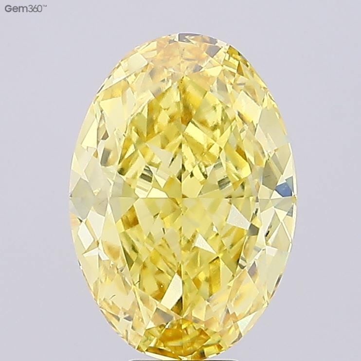 Loose Diamond - OVAL 10.08ct Fancy Intense Yellow VS2: Loose Diamond - OVAL 10.08ct Fancy Intense Yellow VS2 Source: This is a real non-mined Diamond that has been grown in a lab Shape: OVAL Carats: 10.08 Color: Fancy Intense Yellow Certification: IGI Vid