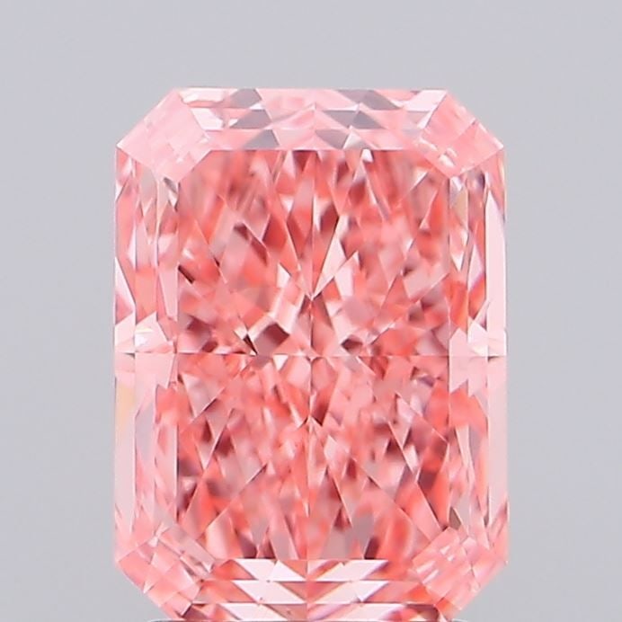 Loose Diamond - RADIANT 2.6ct Fancy Vivid Pink VVS1: Loose Diamond - RADIANT 2.6ct Fancy Vivid Pink VVS1 Source: This is a real non-mined Diamond that has been grown in a lab Shape: RADIANT Carats: 2.6 Color: Fancy Vivid Pink Certification: IGI Video:
