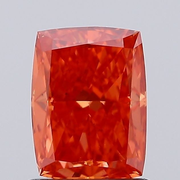 Loose Diamond - CUSHION BRILLIANT 1.17ct Fancy Vivid Red VS1: Loose Diamond - CUSHION BRILLIANT 1.17ct Fancy Vivid Red VS1 Source: This is a real non-mined Diamond that has been grown in a lab Shape: CUSHION BRILLIANT Carats: 1.17 Color: Fancy Vivid Red Certific