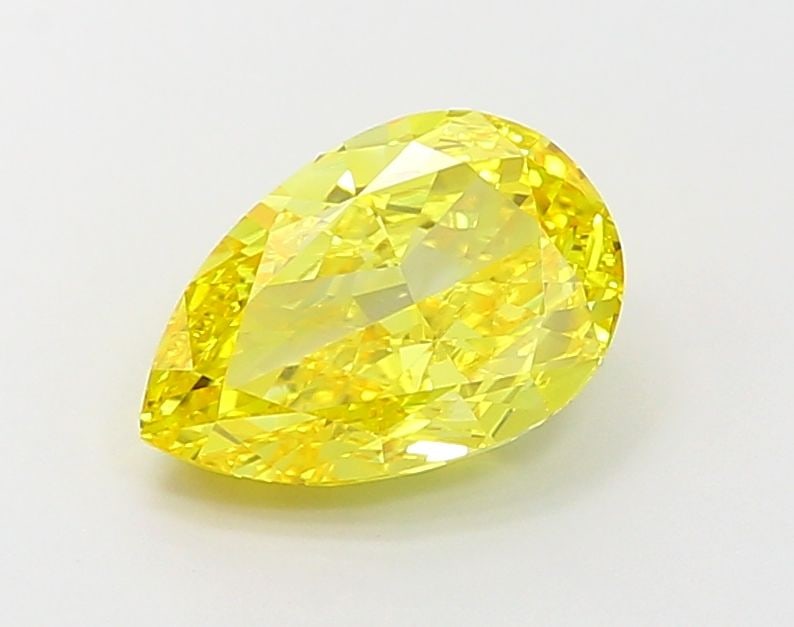 Loose Diamond - PEAR 2.66ct Fancy Vivid Yellow VVS1: Loose Diamond - PEAR 2.66ct Fancy Vivid Yellow VVS1 Source: This is a real non-mined Diamond that has been grown in a lab Shape: PEAR Carats: 2.66 Color: Fancy Vivid Yellow Certification: IGI Video: