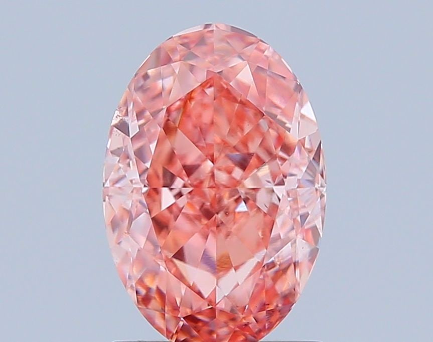 Loose Diamond - OVAL 1.55ct Fancy Vivid Pink VS2: Loose Diamond - OVAL 1.55ct Fancy Vivid Pink VS2 Source: This is a real non-mined Diamond that has been grown in a lab Shape: OVAL Carats: 1.55 Color: Fancy Vivid Pink Certification: IGI Video: