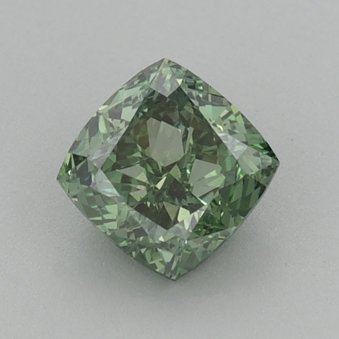Loose Diamond - CUSHION MODIFIED 0.82ct Fancy Vivid Green VVS2: Loose Diamond - CUSHION MODIFIED 0.82ct Fancy Vivid Green VVS2 Source: This is a real non-mined Diamond that has been grown in a lab Shape: CUSHION MODIFIED Carats: 0.82 Color: Fancy Vivid Green Certi