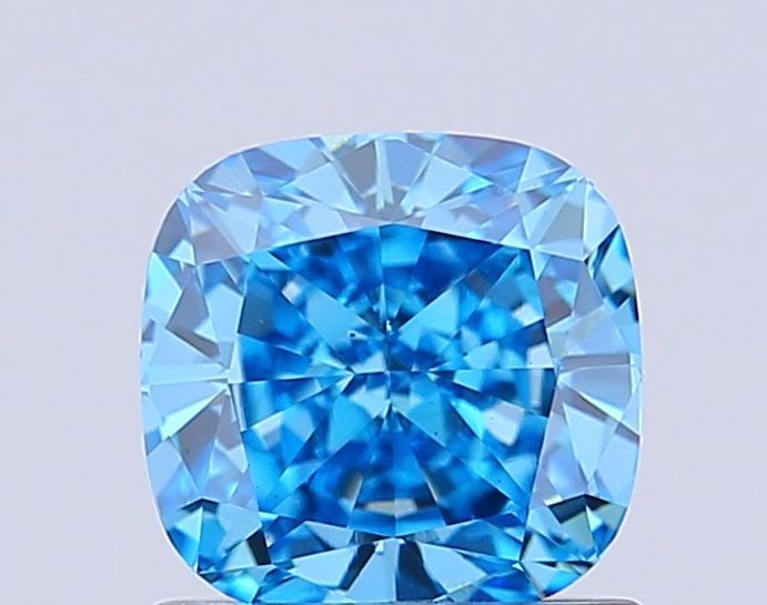 Loose Diamond - CUSHION MODIFIED 1.0ct Fancy Vivid Blue VS1: Loose Diamond - CUSHION MODIFIED 1.0ct Fancy Vivid Blue VS1 Source: This is a real non-mined Diamond that has been grown in a lab Shape: CUSHION MODIFIED Carats: 1.0 Color: Fancy Vivid Blue Certificat