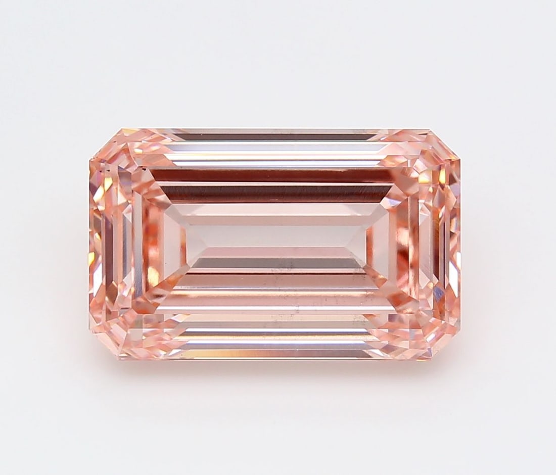 Loose Diamond - EMERALD 10.11ct Fancy Intense Pink VS2: Loose Diamond - EMERALD 10.11ct Fancy Intense Pink VS2 Source: This is a real non-mined Diamond that has been grown in a lab Shape: EMERALD Carats: 10.11 Color: Fancy Intense Pink Certification: IGI V