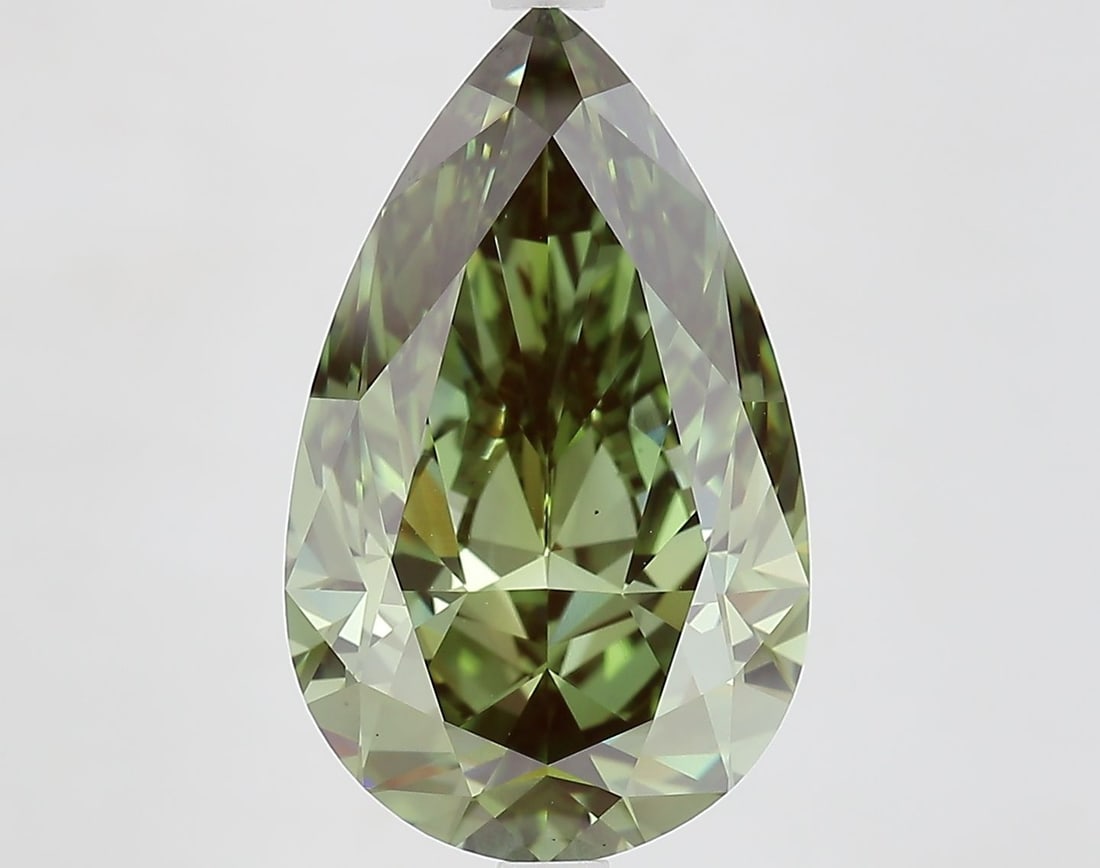 Loose Diamond - PEAR 6.06ct Fancy Vivid Green VS1: Loose Diamond - PEAR 6.06ct Fancy Vivid Green VS1 Source: This is a real non-mined Diamond that has been grown in a lab Shape: PEAR Carats: 6.06 Color: Fancy Vivid Green Certification: IGI Video: