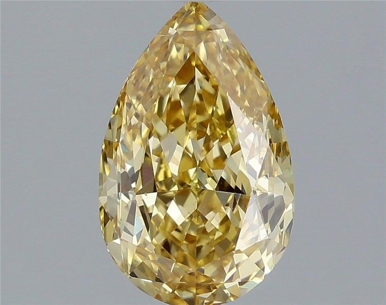 Loose Diamond - PEAR 2.01ct Fancy Yellow VS2: Loose Diamond - PEAR 2.01ct Fancy Yellow VS2 Source: This is a real non-mined Diamond that has been grown in a lab Shape: PEAR Carats: 2.01 Color: Fancy Yellow Certification: IGI Video: