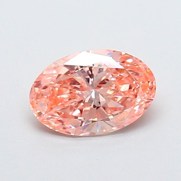 Loose Diamond - OVAL 1.07ct Fancy Vivid Orangey Pink VVS2: Loose Diamond - OVAL 1.07ct Fancy Vivid Orangey Pink VVS2 Source: This is a real non-mined Diamond that has been grown in a lab Shape: OVAL Carats: 1.07 Color: Fancy Vivid Orangey Pink Certification: 