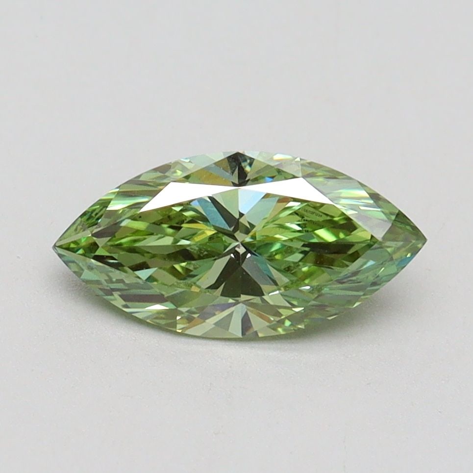 Loose Diamond - MARQUISE 1.0ct Fancy Vivid Green VS1: Loose Diamond - MARQUISE 1.0ct Fancy Vivid Green VS1 Source: This is a real non-mined Diamond that has been grown in a lab Shape: MARQUISE Carats: 1.0 Color: Fancy Vivid Green Certification: IGI Video