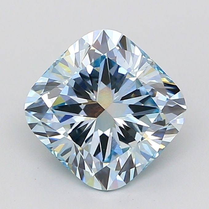 Loose Diamond - CUSHION MODIFIED 2.03ct Fancy Intense Blue VVS2: Loose Diamond - CUSHION MODIFIED 2.03ct Fancy Intense Blue VVS2 Source: This is a real non-mined Diamond that has been grown in a lab Shape: CUSHION MODIFIED Carats: 2.03 Color: Fancy Intense Blue Cer
