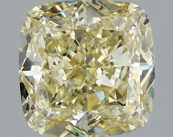 Loose Diamond - CUSHION MODIFIED 2.02ct Fancy Light Yellow VS1: Loose Diamond - CUSHION MODIFIED 2.02ct Fancy Light Yellow VS1 Source: This is a real non-mined Diamond that has been grown in a lab Shape: CUSHION MODIFIED Carats: 2.02 Color: Fancy Light Yellow Cert