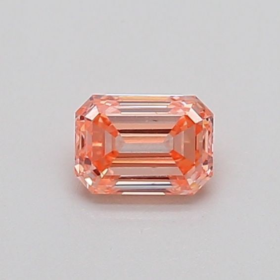 Loose Diamond - EMERALD 0.34ct Fancy Intense Orangey Pink VS1: Loose Diamond - EMERALD 0.34ct Fancy Intense Orangey Pink VS1 Source: This is a real non-mined Diamond that has been grown in a lab Shape: EMERALD Carats: 0.34 Color: Fancy Intense Orangey Pink Certif