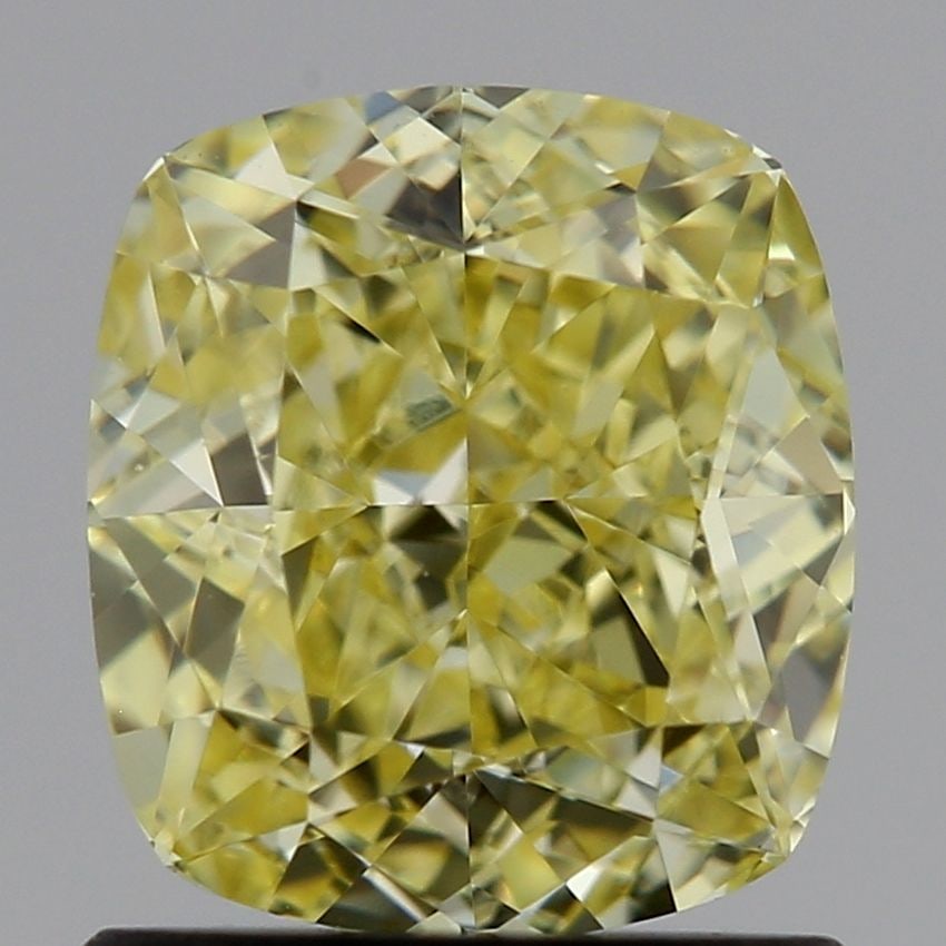Loose Diamond - CUSHION MODIFIED 1.01ct Fancy Yellow VVS2: Loose Diamond - CUSHION MODIFIED 1.01ct Fancy Yellow VVS2 Source: This is a real non-mined Diamond that has been grown in a lab Shape: CUSHION MODIFIED Carats: 1.01 Color: Fancy Yellow Certification: 