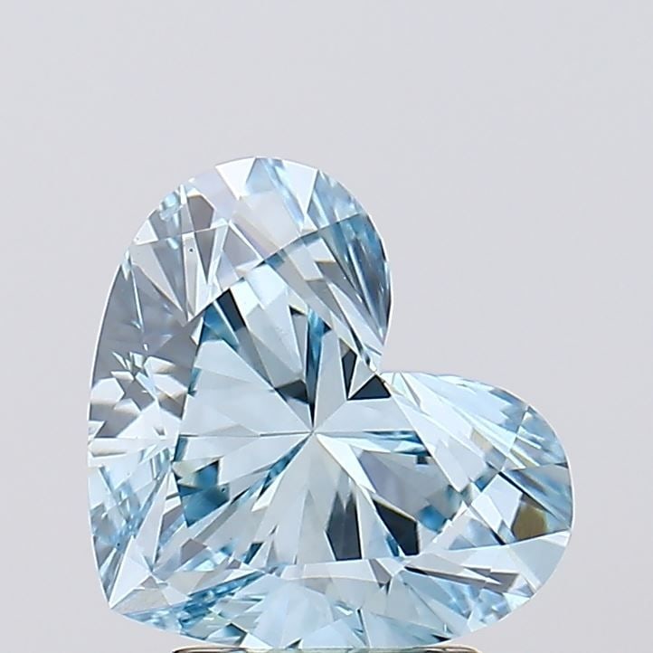 Loose Diamond - HEART 2.71ct Fancy Intense Blue VS2: Loose Diamond - HEART 2.71ct Fancy Intense Blue VS2 Source: This is a real non-mined Diamond that has been grown in a lab Shape: HEART Carats: 2.71 Color: Fancy Intense Blue Certification: IGI Video:
