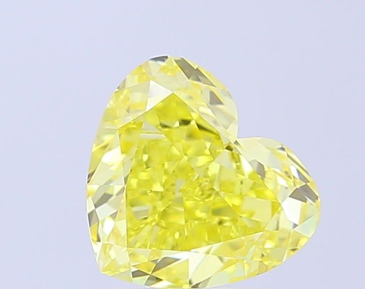 Loose Diamond - HEART 2.51ct Fancy Vivid Yellow VS1: Loose Diamond - HEART 2.51ct Fancy Vivid Yellow VS1 Source: This is a real non-mined Diamond that has been grown in a lab Shape: HEART Carats: 2.51 Color: Fancy Vivid Yellow Certification: IGI Video: