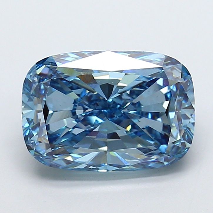 Loose Diamond - CUSHION MODIFIED 5.01ct Fancy Vivid Blue VS1: Loose Diamond - CUSHION MODIFIED 5.01ct Fancy Vivid Blue VS1 Source: This is a real non-mined Diamond that has been grown in a lab Shape: CUSHION MODIFIED Carats: 5.01 Color: Fancy Vivid Blue Certific