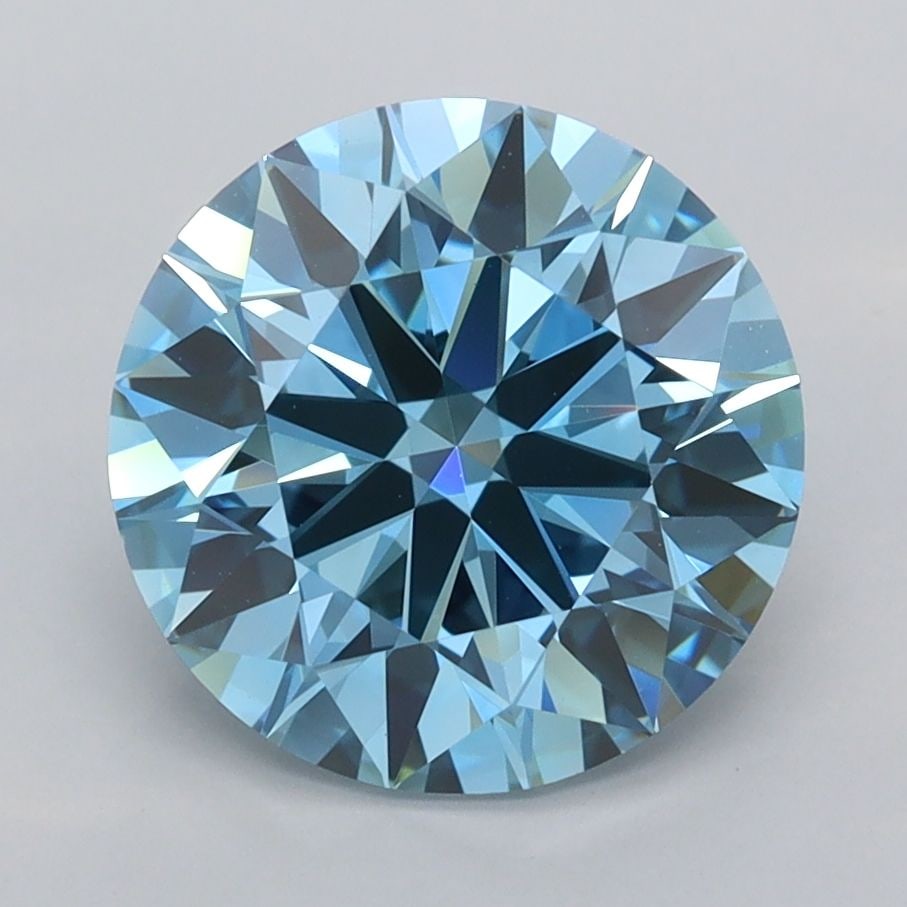 Ideal Loose Diamond - ROUND 3.04ct Fancy Vivid Blue VVS2: Ideal Loose Diamond - ROUND 3.04ct Fancy Vivid Blue VVS2 Source: This is a real non-mined Diamond that has been grown in a lab Shape: ROUND Carats: 3.04 Color: Fancy Vivid Blue Certification: IGI Vide