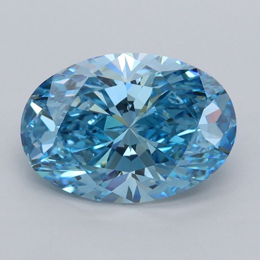 Loose Diamond - OVAL 2.02ct Fancy Vivid Blue VVS2: Loose Diamond - OVAL 2.02ct Fancy Vivid Blue VVS2 Source: This is a real non-mined Diamond that has been grown in a lab Shape: OVAL Carats: 2.02 Color: Fancy Vivid Blue Certification: IGI Video:
