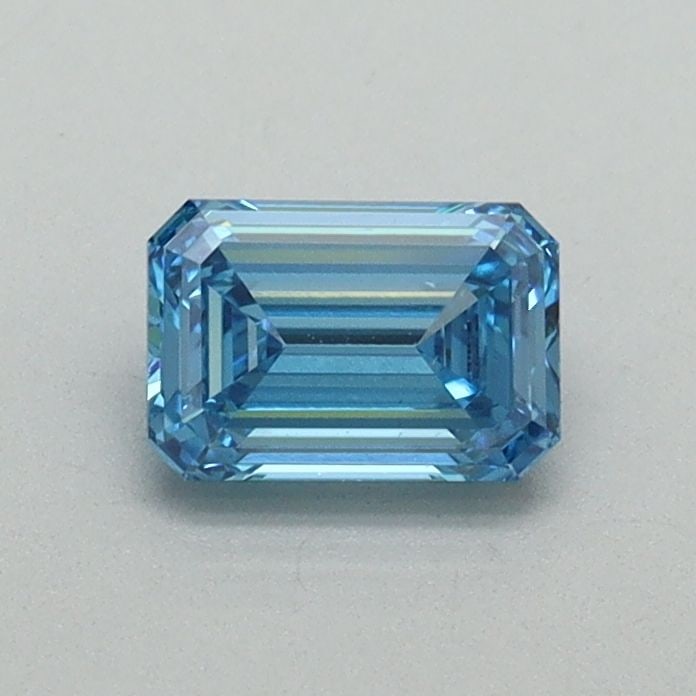 Loose Diamond - EMERALD 0.51ct Fancy Vivid Blue VS1: Loose Diamond - EMERALD 0.51ct Fancy Vivid Blue VS1 Source: This is a real non-mined Diamond that has been grown in a lab Shape: EMERALD Carats: 0.51 Color: Fancy Vivid Blue Certification: IGI Video: