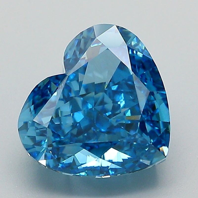 Loose Diamond - HEART 3.48ct Fancy Vivid Blue VS1: Loose Diamond - HEART 3.48ct Fancy Vivid Blue VS1 Source: This is a real non-mined Diamond that has been grown in a lab Shape: HEART Carats: 3.48 Color: Fancy Vivid Blue Certification: IGI Video: