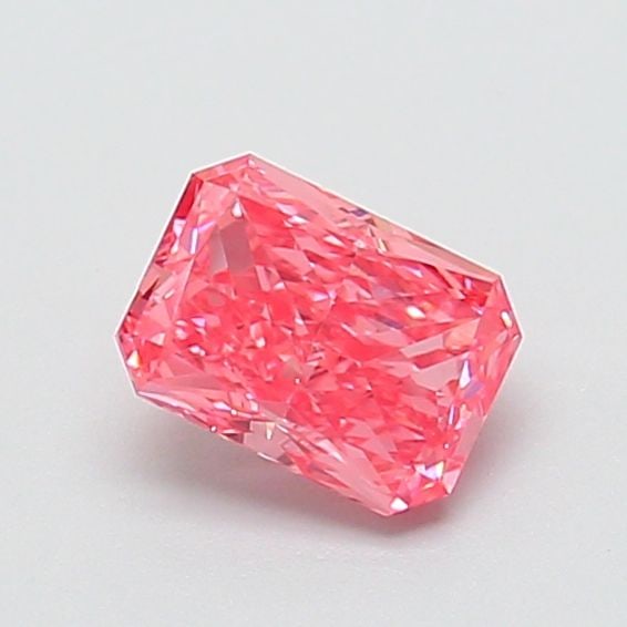 Loose Diamond - RADIANT 0.81ct Fancy Vivid Pink VS2: Loose Diamond - RADIANT 0.81ct Fancy Vivid Pink VS2 Source: This is a real non-mined Diamond that has been grown in a lab Shape: RADIANT Carats: 0.81 Color: Fancy Vivid Pink Certification: IGI Video:
