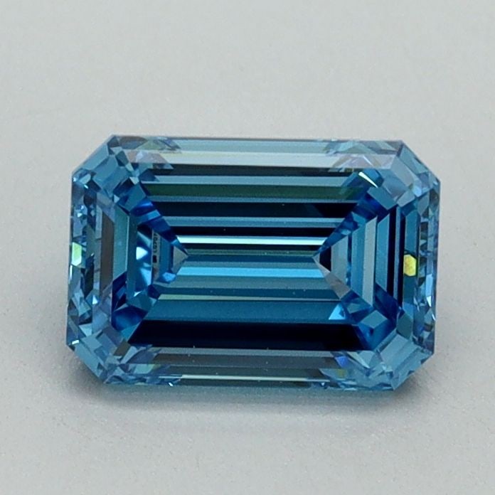 Loose Diamond - EMERALD 1.01ct Fancy Vivid Blue VS1: Loose Diamond - EMERALD 1.01ct Fancy Vivid Blue VS1 Source: This is a real non-mined Diamond that has been grown in a lab Shape: EMERALD Carats: 1.01 Color: Fancy Vivid Blue Certification: IGI Video: