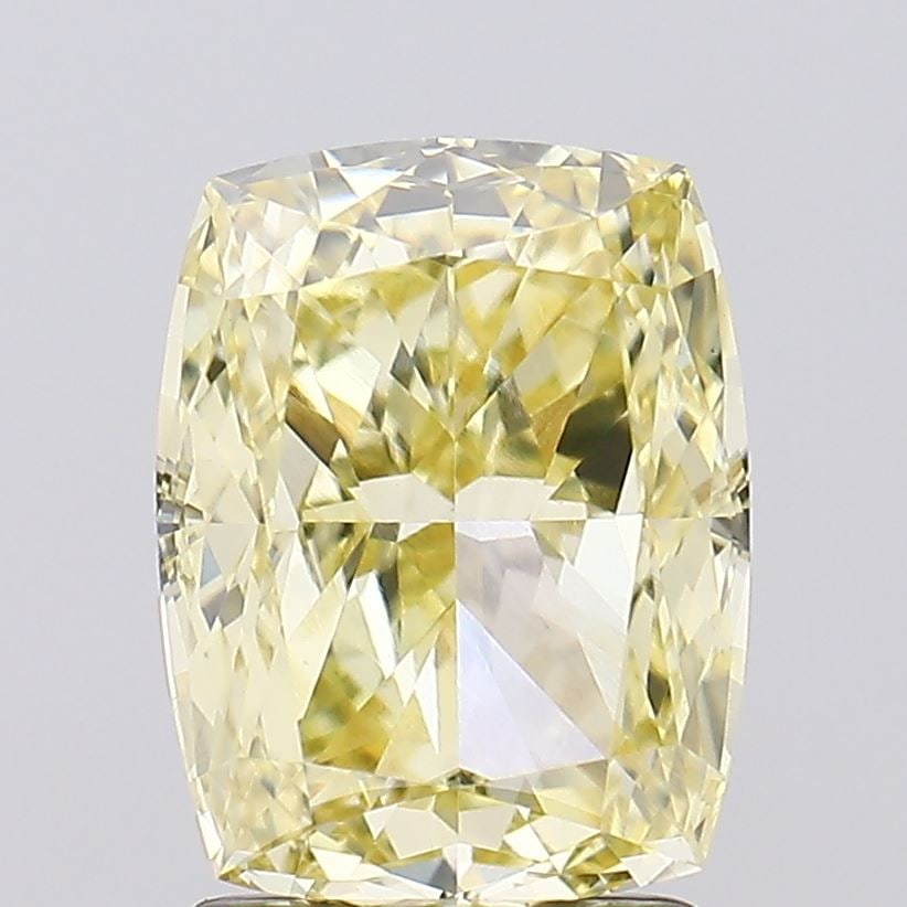 Loose Diamond - CUSHION MODIFIED 2.07ct Fancy Intense Yellow VVS2: Loose Diamond - CUSHION MODIFIED 2.07ct Fancy Intense Yellow VVS2 Source: This is a real non-mined Diamond that has been grown in a lab Shape: CUSHION MODIFIED Carats: 2.07 Color: Fancy Intense Yellow