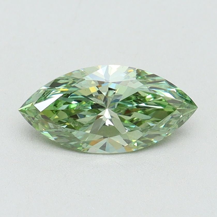 Loose Diamond - MARQUISE 0.74ct Fancy Vivid Green VS1: Loose Diamond - MARQUISE 0.74ct Fancy Vivid Green VS1 Source: This is a real non-mined Diamond that has been grown in a lab Shape: MARQUISE Carats: 0.74 Color: Fancy Vivid Green Certification: IGI Vid
