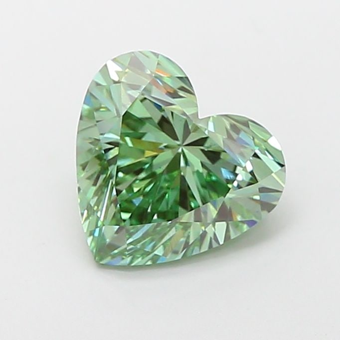 Loose Diamond - HEART 3.01ct Fancy Vivid Green VS1: Loose Diamond - HEART 3.01ct Fancy Vivid Green VS1 Source: This is a real non-mined Diamond that has been grown in a lab Shape: HEART Carats: 3.01 Color: Fancy Vivid Green Certification: IGI Video: