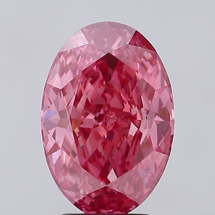 Loose Diamond - OVAL 4.17ct Fancy Vivid Pink VS1: Loose Diamond - OVAL 4.17ct Fancy Vivid Pink VS1 Source: This is a real non-mined Diamond that has been grown in a lab Shape: OVAL Carats: 4.17 Color: Fancy Vivid Pink Certification: IGI Video: