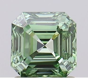 Loose Diamond - ASSCHER 1.07ct Fancy Green VS1: Loose Diamond - ASSCHER 1.07ct Fancy Green VS1 Source: This is a real non-mined Diamond that has been grown in a lab Shape: ASSCHER Carats: 1.07 Color: Fancy Green Certification: NONE Video: