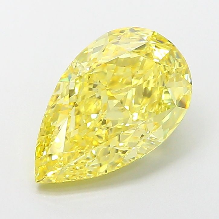 Loose Diamond - PEAR 3.52ct Fancy Vivid Yellow VS1: Loose Diamond - PEAR 3.52ct Fancy Vivid Yellow VS1 Source: This is a real non-mined Diamond that has been grown in a lab Shape: PEAR Carats: 3.52 Color: Fancy Vivid Yellow Certification: IGI Video: