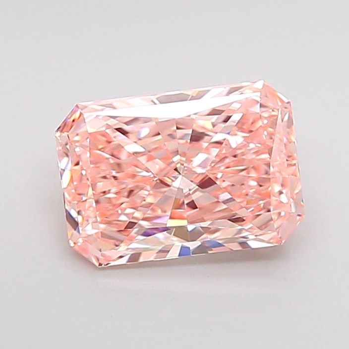 Loose Diamond - RADIANT 2.53ct Fancy Vivid Pink VS2: Loose Diamond - RADIANT 2.53ct Fancy Vivid Pink VS2 Source: This is a real non-mined Diamond that has been grown in a lab Shape: RADIANT Carats: 2.53 Color: Fancy Vivid Pink Certification: IGI Video: