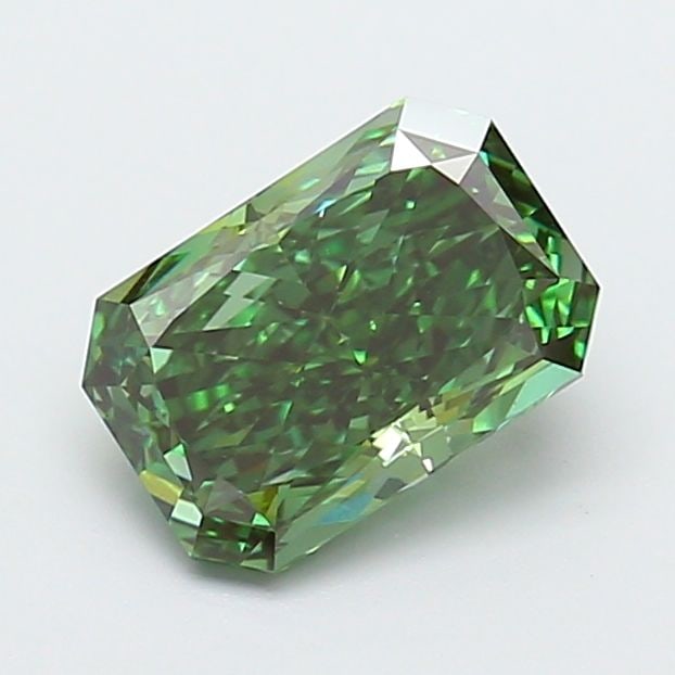 Loose Diamond - RADIANT 2.0ct Fancy Vivid Green VVS2: Loose Diamond - RADIANT 2.0ct Fancy Vivid Green VVS2 Source: This is a real non-mined Diamond that has been grown in a lab Shape: RADIANT Carats: 2.0 Color: Fancy Vivid Green Certification: IGI Video:
