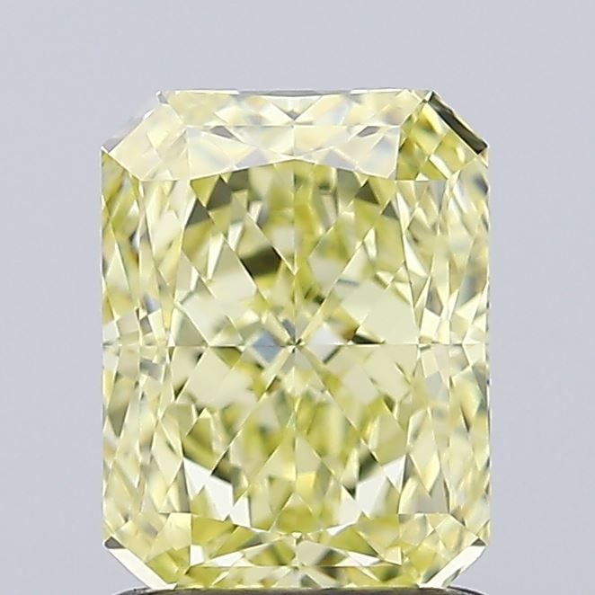 Loose Diamond - RADIANT 1.43ct Fancy Yellow VVS2: Loose Diamond - RADIANT 1.43ct Fancy Yellow VVS2 Source: This is a real non-mined Diamond that has been grown in a lab Shape: RADIANT Carats: 1.43 Color: Fancy Yellow Certification: IGI Video: