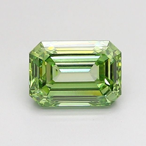 Loose Diamond - EMERALD 1.02ct Fancy Vivid Green VS1: Loose Diamond - EMERALD 1.02ct Fancy Vivid Green VS1 Source: This is a real non-mined Diamond that has been grown in a lab Shape: EMERALD Carats: 1.02 Color: Fancy Vivid Green Certification: NONE Vide