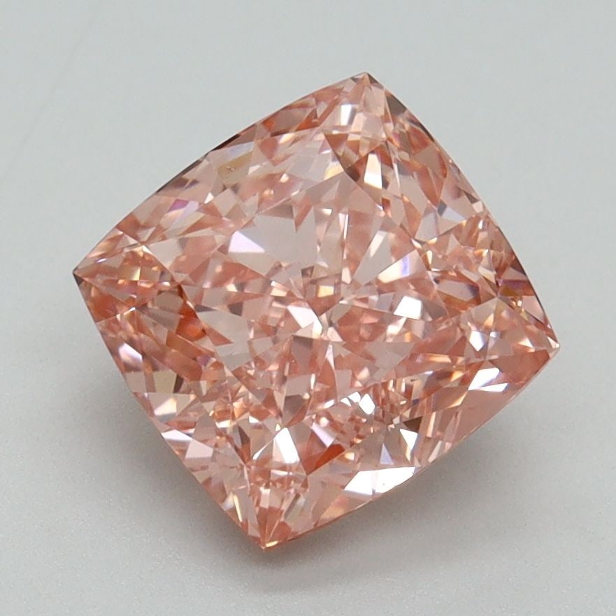 Loose Diamond - CUSHION MODIFIED 2.6ct Fancy Vivid Pink VS1: Loose Diamond - CUSHION MODIFIED 2.6ct Fancy Vivid Pink VS1 Source: This is a real non-mined Diamond that has been grown in a lab Shape: CUSHION MODIFIED Carats: 2.6 Color: Fancy Vivid Pink Certificat